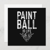 ペイントボールはライフペイントボール選手マーカギフト 招待状 (正面/裏面)