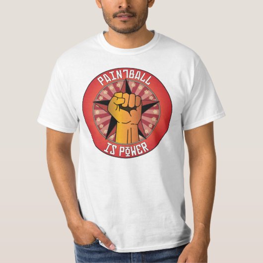 ペイントボールは力です Tシャツ (正面)