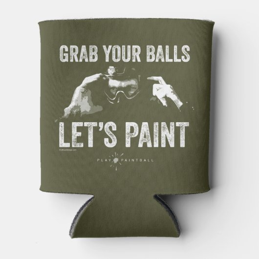 ペイントボールは絵を描こう 缶クーラー (正面)