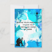 ペイントボールは"感謝していしています" サンキューカード (裏面)