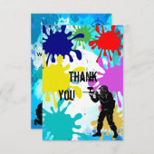 ペイントボールは"感謝していしています" サンキューカード (正面/裏面)