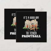 ペイントボールを教えるには良い日だ 招待状 (正面/裏面)
