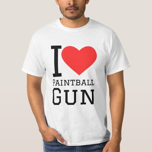 ペイントボールガンが好き Tシャツ (正面)