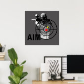 ペイントボールシューティングゲーム – Aim ポスター (ホームオフィス)