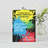 ペイントボールスプラットパーティの招待状 招待状 (スタンド正面)