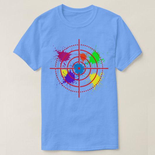 ペイントボールターゲット射撃、 発砲スポーツペイントボールエアグー Tシャツ (デザイン正面)