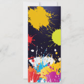 ペイントボールチケットパス誕生日パーティーの招待状 招待状 (裏面)