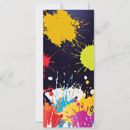 ペイントボールチケットパス誕生日パーティーの招待状 招待状 (裏面)