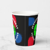 ペイントボールテーマ誕生日パーティーカッ子供へプ 紙コップ (右)