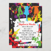 ペイントボールバチェロレッテ招待 招待状 (正面/裏面)