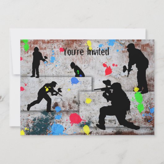 ペイントボールバトル 招待状 (正面)
