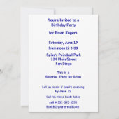 ペイントボールバトル 招待状 (裏面)