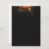 ペイントボールバースデーカスタムタパーティー招待状 – オレンジ 招待状 (裏面)