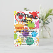 ペイントボールパーティの招待状 招待状 (スタンド正面)