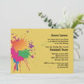 ペイントボールパーティーの招待状 招待状 (スタンド正面)