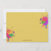 ペイントボールパーティーの招待状 招待状 (裏面)