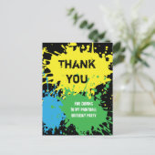 ペイントボールパーティーサンキューポストカード ポストカード (スタンド正面)