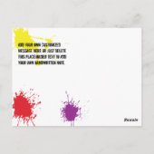 ペイントボールパーティーサンキューポストカード ポストカード (裏面)