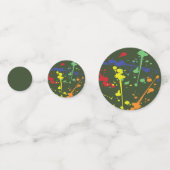 ペイントボールパーティーテーブル紙吹雪 コンフェッティ (正面)