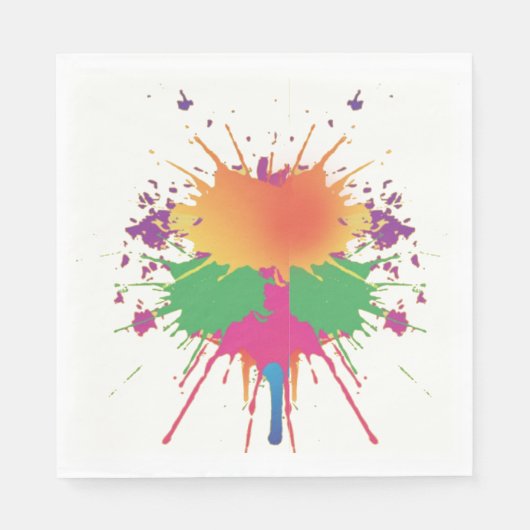 ペイントボールパーティーナプキンス スタンダードランチョンナプキン (正面)