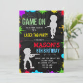 ペイントボールパーティー誕生日の招待状 招待状 (スタンド正面)