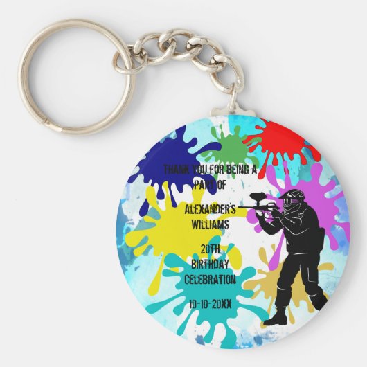 ペイントボールパーティー キーホルダー (正面)