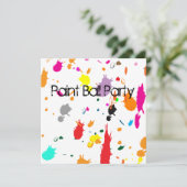 ペイントボールパーティー スプラッター招待状 招待状 (スタンド正面)