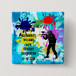 ペイントボールパーティー 缶バッジ