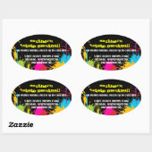 ペイントボールビジネスの宣伝ステッカー 楕円形シール (シート)