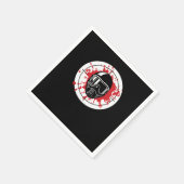 ペイントボールブルズアイPaintballターゲットプレーヤーマーカー スタンダードカクテルナプキン (角)