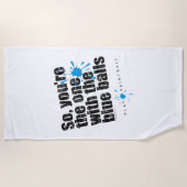 ペイントボールブルーボール ビーチタオル (正面)