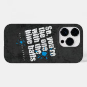 ペイントボールブルーボール Case-Mate iPhoneケース (裏面 (横))