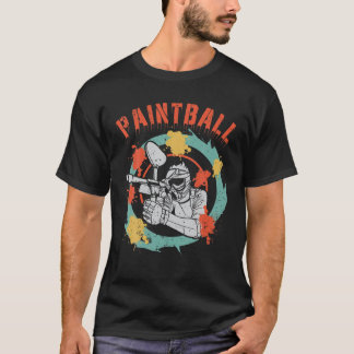 ペイントボールプレ絵を描ーヤボール(ばちゃばちゃ)跳ねるレトロヴィンテージ Tシャツ