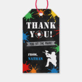 ペイントボールメッセージカード，ペイントボールありがとうラベル ギフトタグ (正面)