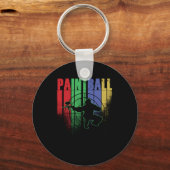 ペイントボールレトロヴィンテージペイントボールプレイヤーギフト キーホルダー (正面)