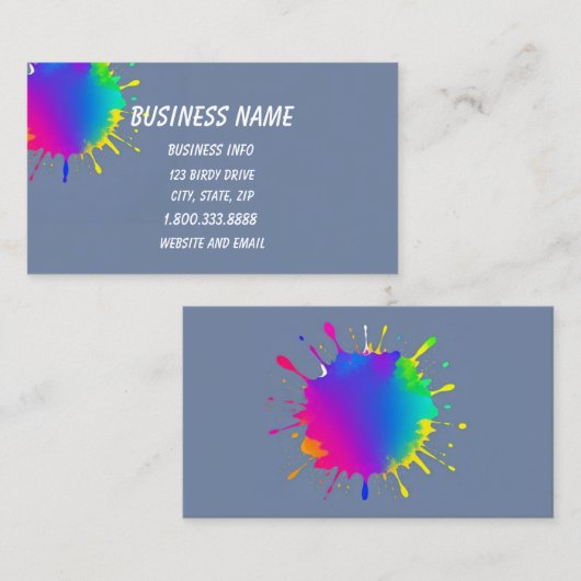 ペイントボールロゴゲームプレーヤーアートポップ・アートのグラフィック 名刺 (正面/裏面)