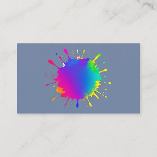 ペイントボールロゴゲームプレーヤーアートポップ・アートのグラフィック 名刺 (裏面)