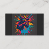 ペイントボールロゴゲームプレーヤーアートポップ・アートのグラフィック 名刺 (裏面)