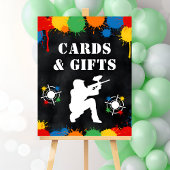 ペイントボール子供の誕生日パーティーカード&ギフトサイン ポスター