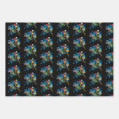 ペイントボール戦士絵を描（ばちゃばちゃ）跳ねるスポーツ ラッピングペーパーシート (正面)