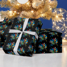 ペイントボール戦士絵を描（ばちゃばちゃ）跳ねるスポーツ ラッピングペーパー