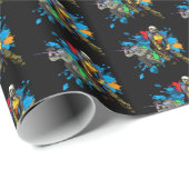 ペイントボール戦士絵を描（ばちゃばちゃ）跳ねるスポーツ ラッピングペーパー (ロールコーナー)