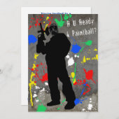 ペイントボール準備はいいか？ 招待状 (正面/裏面)