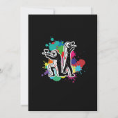 ペイントボール絵を描誕生日ボーイズガールズ 招待状 (裏面)