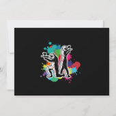 ペイントボール絵を描誕生日ボーイズ女子の写真 招待状 (裏面)