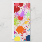 ペイントボール誕生日チケット招待状、ペイントボール 招待状 (裏面)