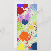 ペイントボール誕生日チケット招待状、ペイントボール 招待状 (裏面)