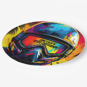 ペイントボール誕生日パーティパーソナライズされたー ペーパープレート (アングル)