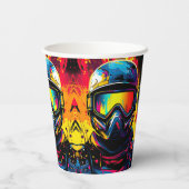 ペイントボール誕生日パーティパーソナライズされたー 紙コップ (裏面)