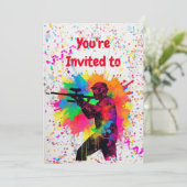 ペイントボール誕生日パーティーへの招待 招待状 (スタンド正面)